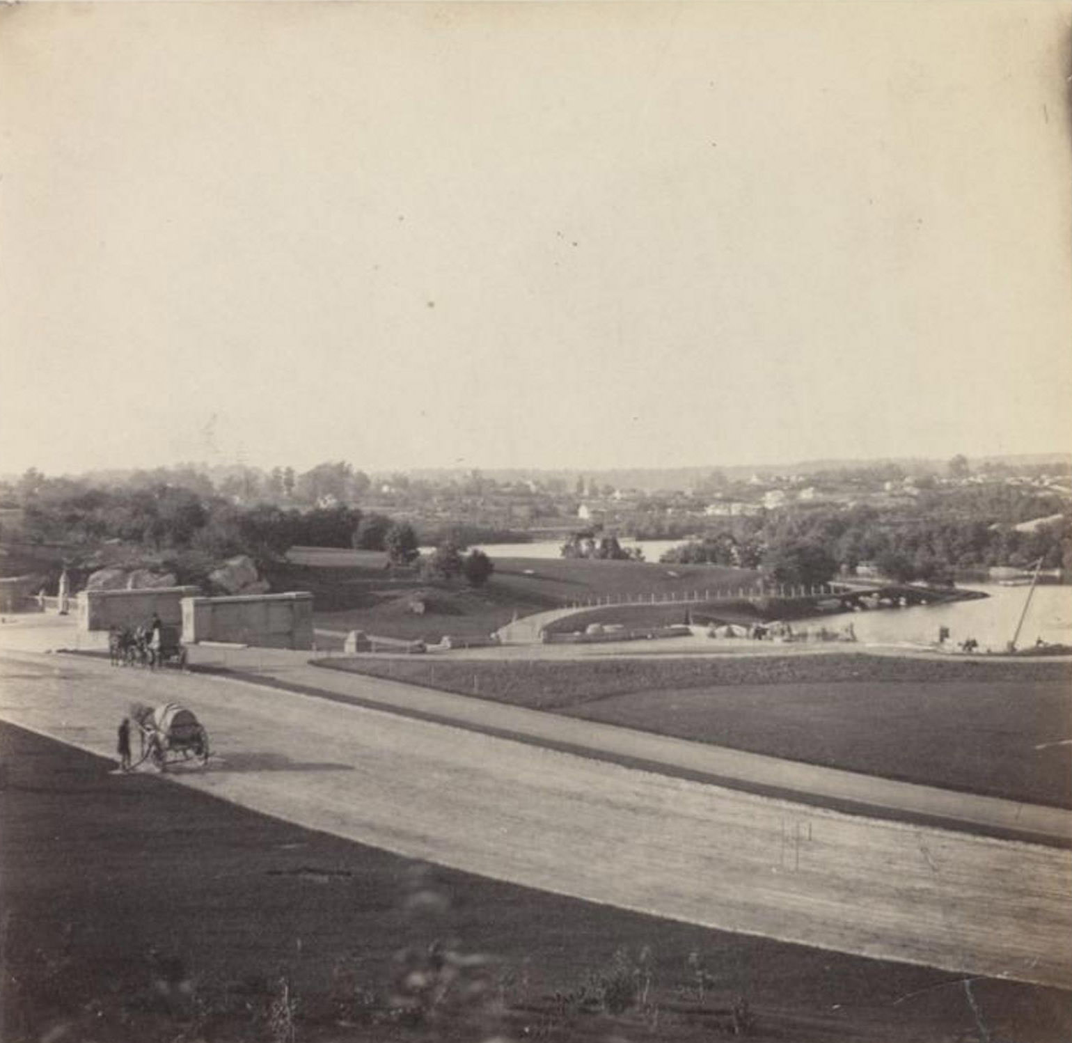 Carriages On Central Park Road, 1862