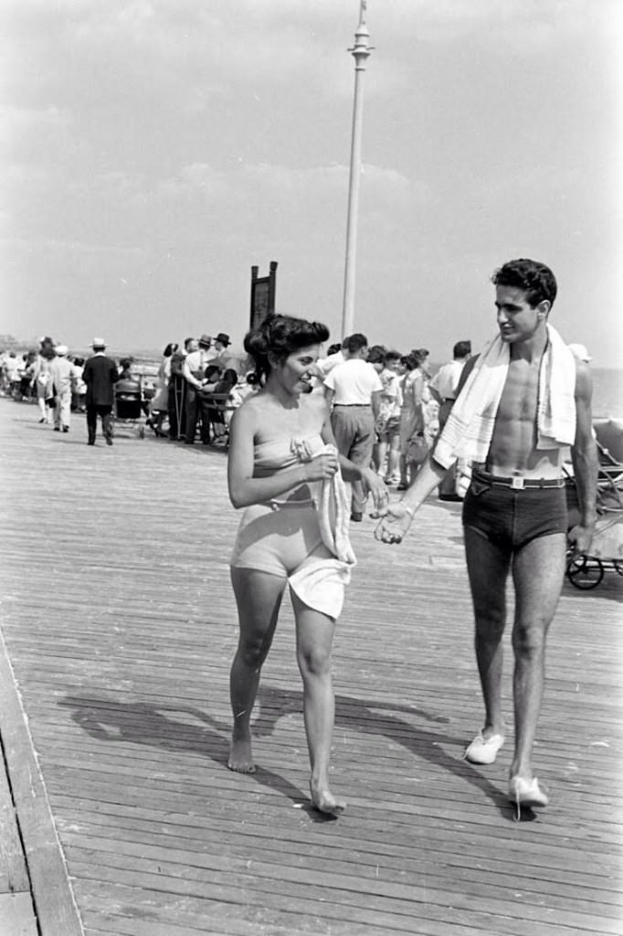 People Being Ticketed For Wearing Bathing Suits And Shorts At Rockaway Beach, 1946