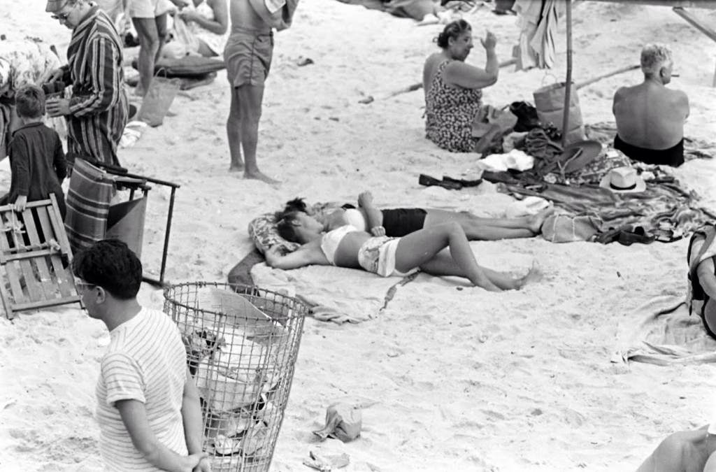 People Being Ticketed For Wearing Bathing Suits And Shorts At Rockaway Beach, 1946