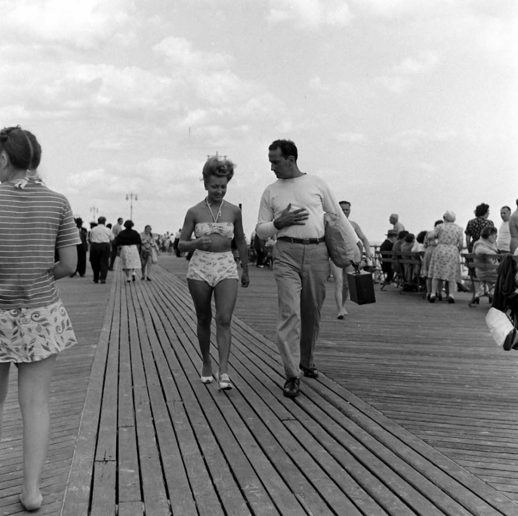 People Being Ticketed For Wearing Bathing Suits And Shorts At Rockaway Beach, 1946