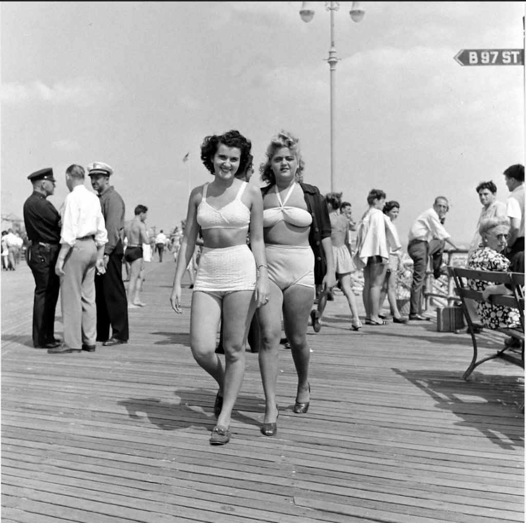 People Being Ticketed For Wearing Bathing Suits And Shorts At Rockaway Beach, 1946