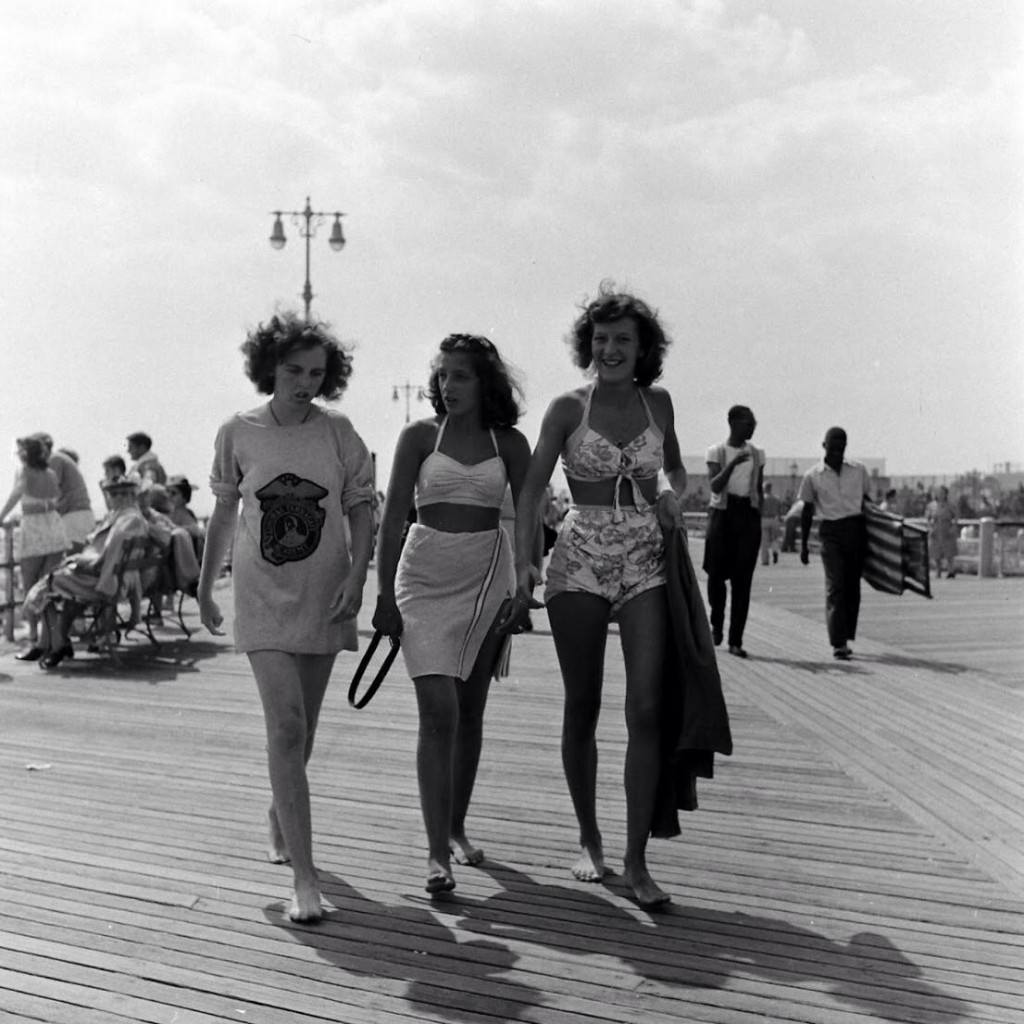 People Being Ticketed For Wearing Bathing Suits And Shorts At Rockaway Beach, 1946