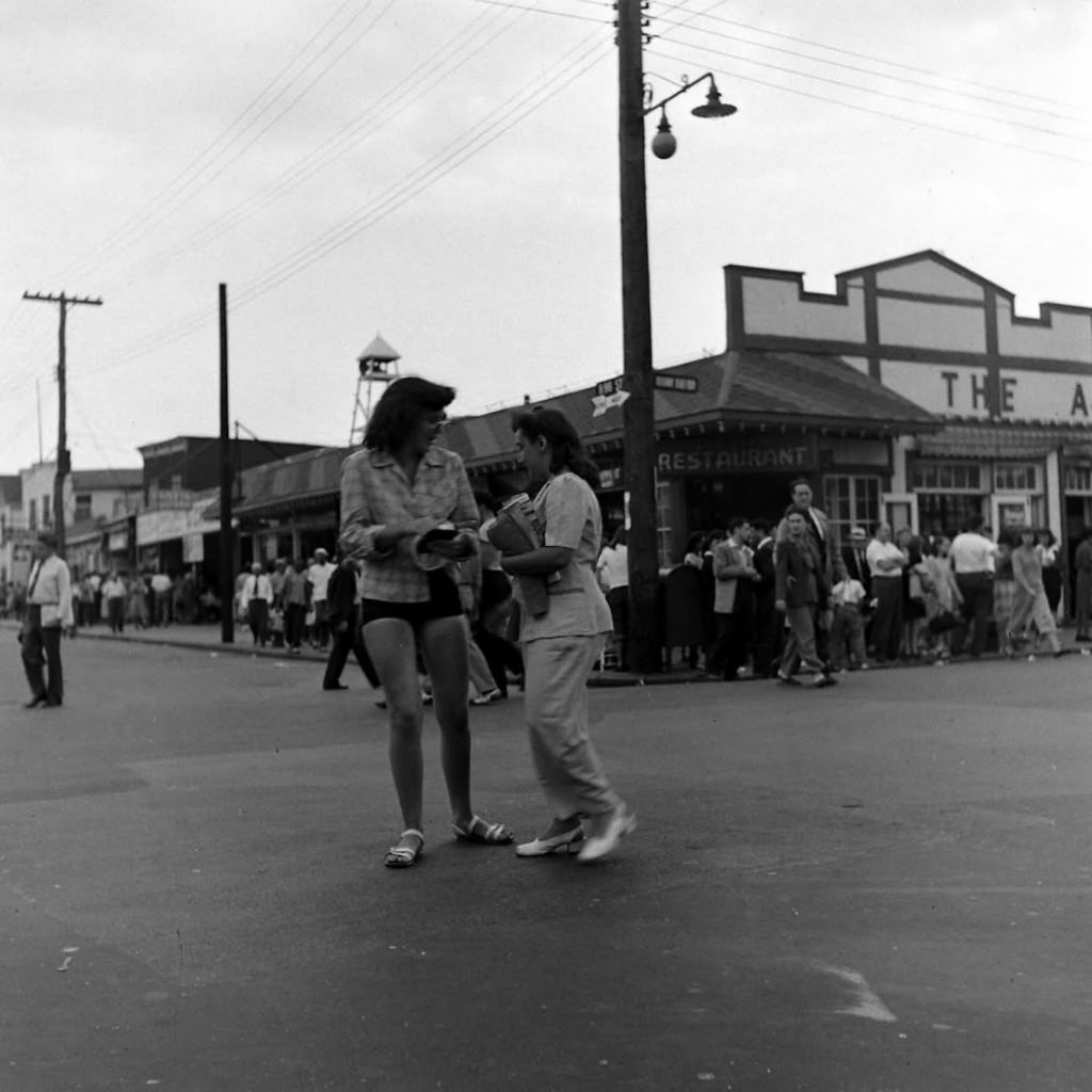 People Being Ticketed For Wearing Bathing Suits And Shorts At Rockaway Beach, 1946