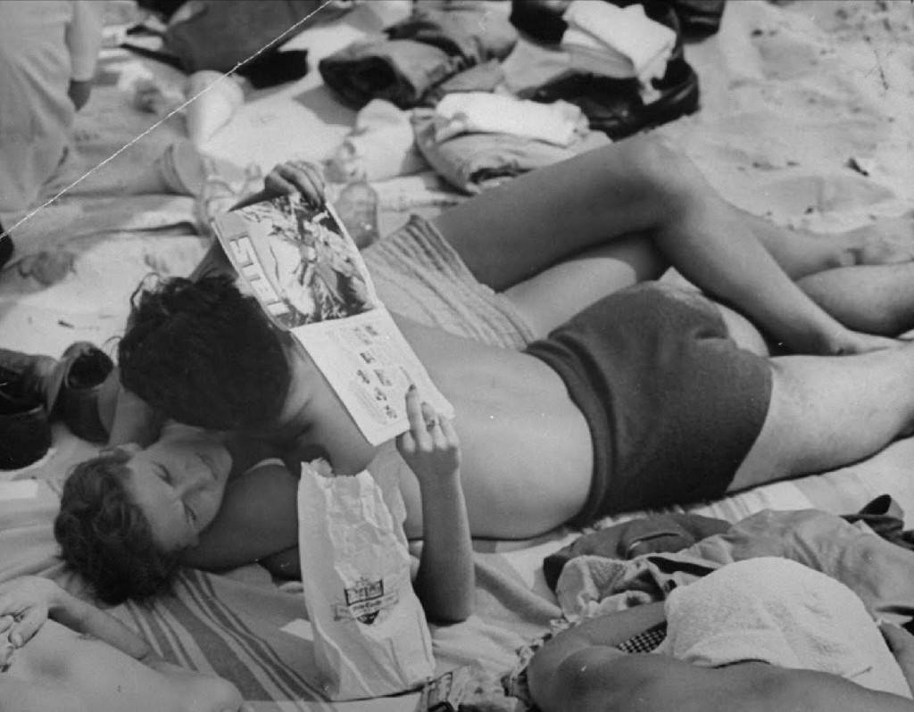 People Being Ticketed For Wearing Bathing Suits And Shorts At Rockaway Beach, 1946