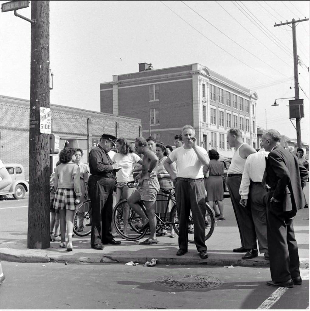 People Being Ticketed For Wearing Bathing Suits And Shorts At Rockaway Beach, 1946