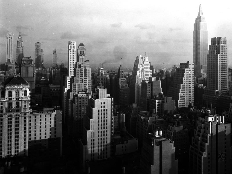 Midtown Manhattan View From Mcgraw-Hill Building, New York City, October 9, 1931