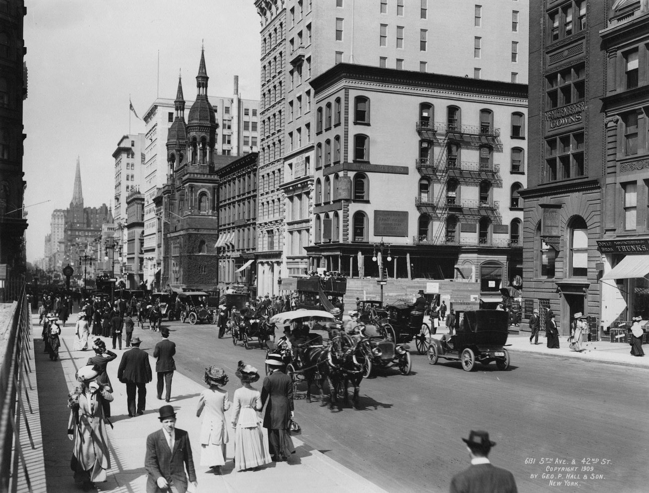 Fifth Avenue And 42Nd Street, New York, New York, 1909.