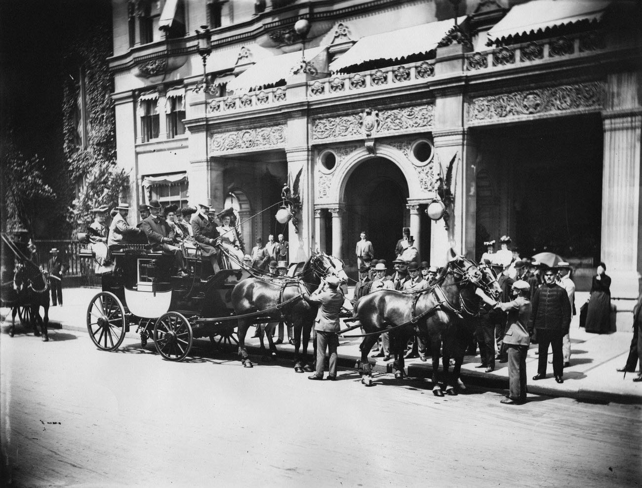 The Peacock Coach In Front Of Holland House.