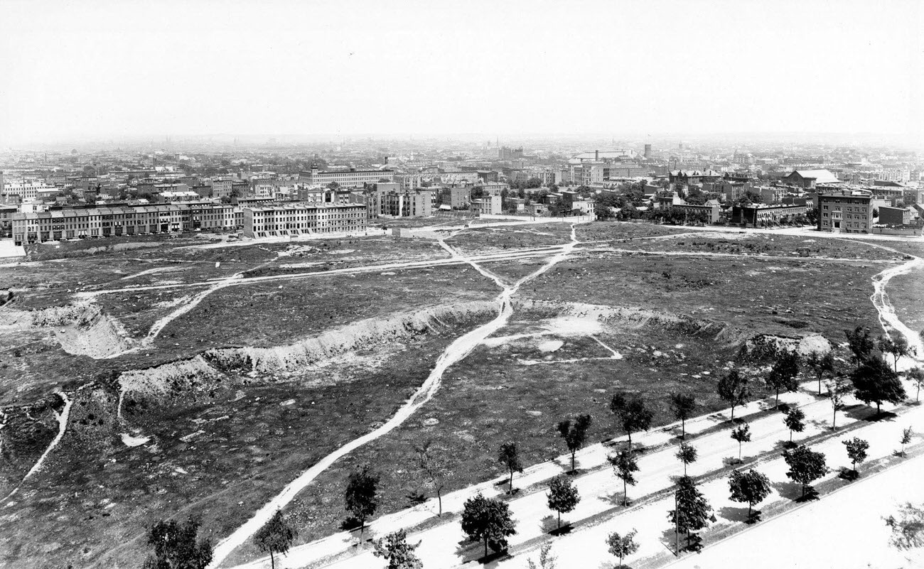 High-Angle Panorama Of Flatbush Avenue And Eastern Parkway, Brooklyn, 1895