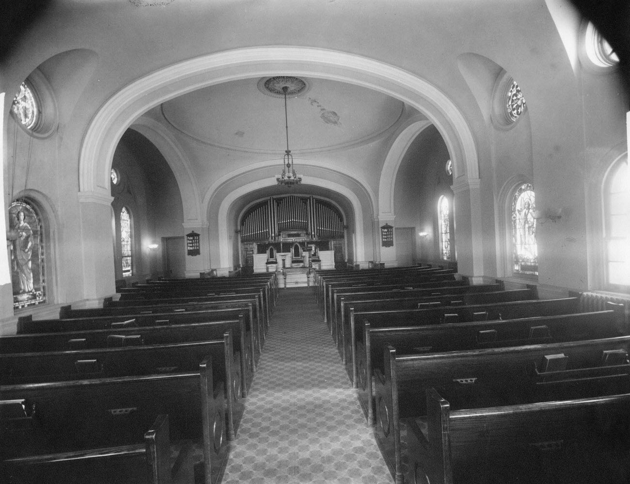 Interior Of Unidentified Church, Possibly At Flatbush Avenue And Church Avenue, Brooklyn, 1895