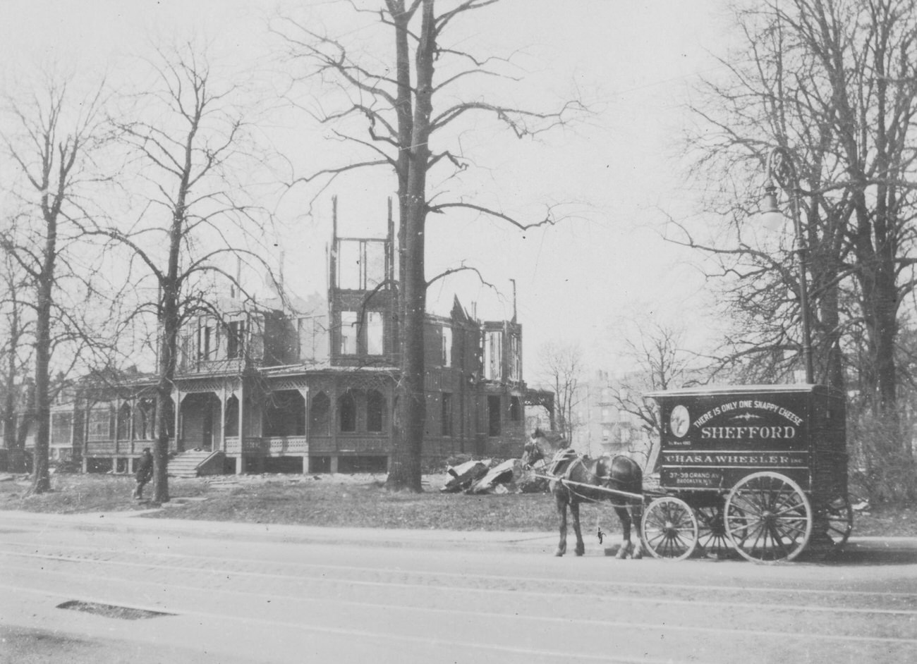 Lionel A. Wilbur House, 684 Flatbush Avenue (Built 1878), West Side, Opposite Winthrop Street, Demolished 1923, 1922