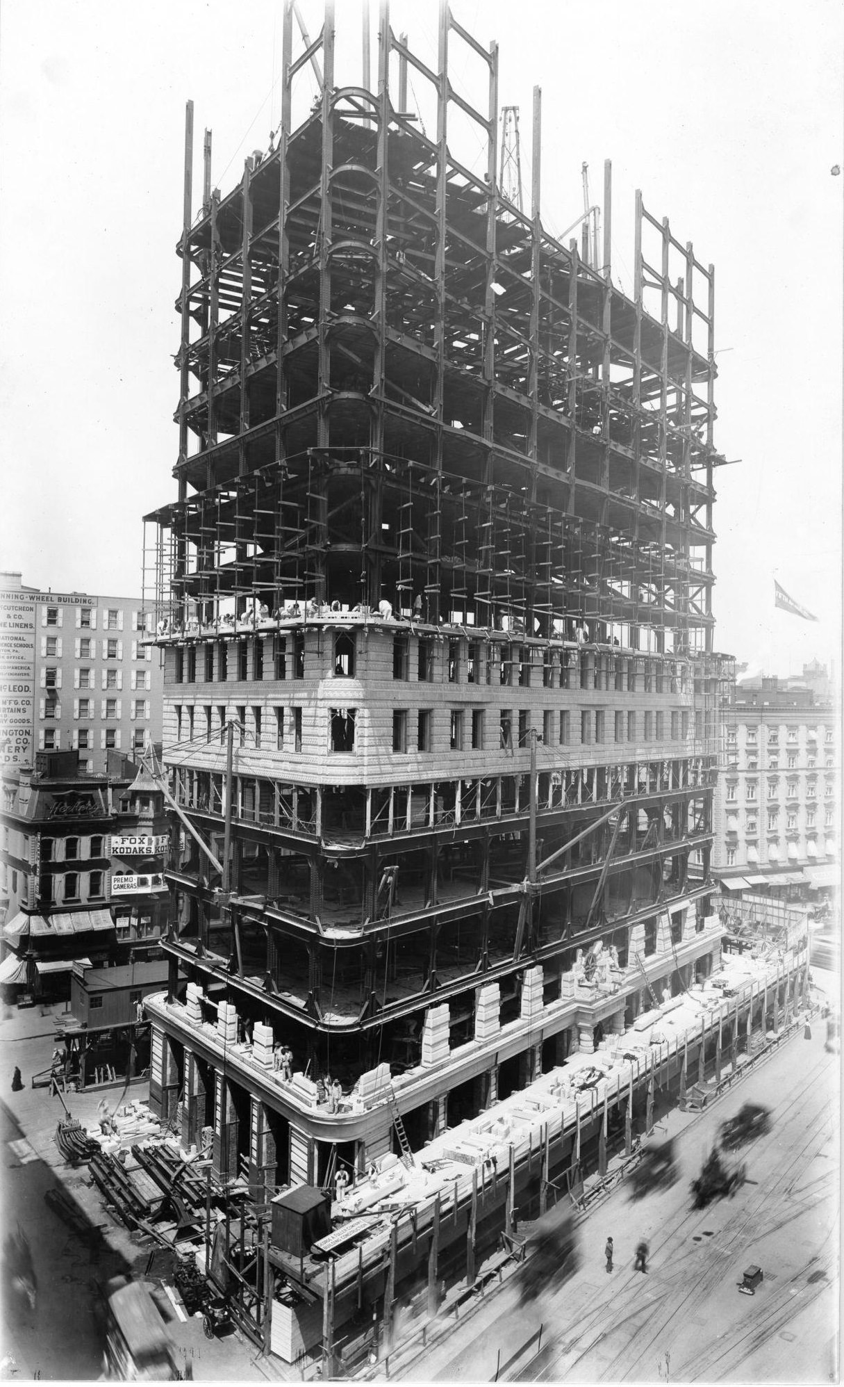 View From The Southeast Of The Flatiron Building (Fuller Building) Under Construction