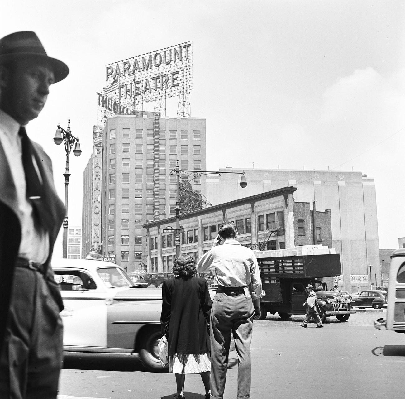 Intersection Of Fulton Street And Flatbush Avenue, Towards The Paramount Theatre