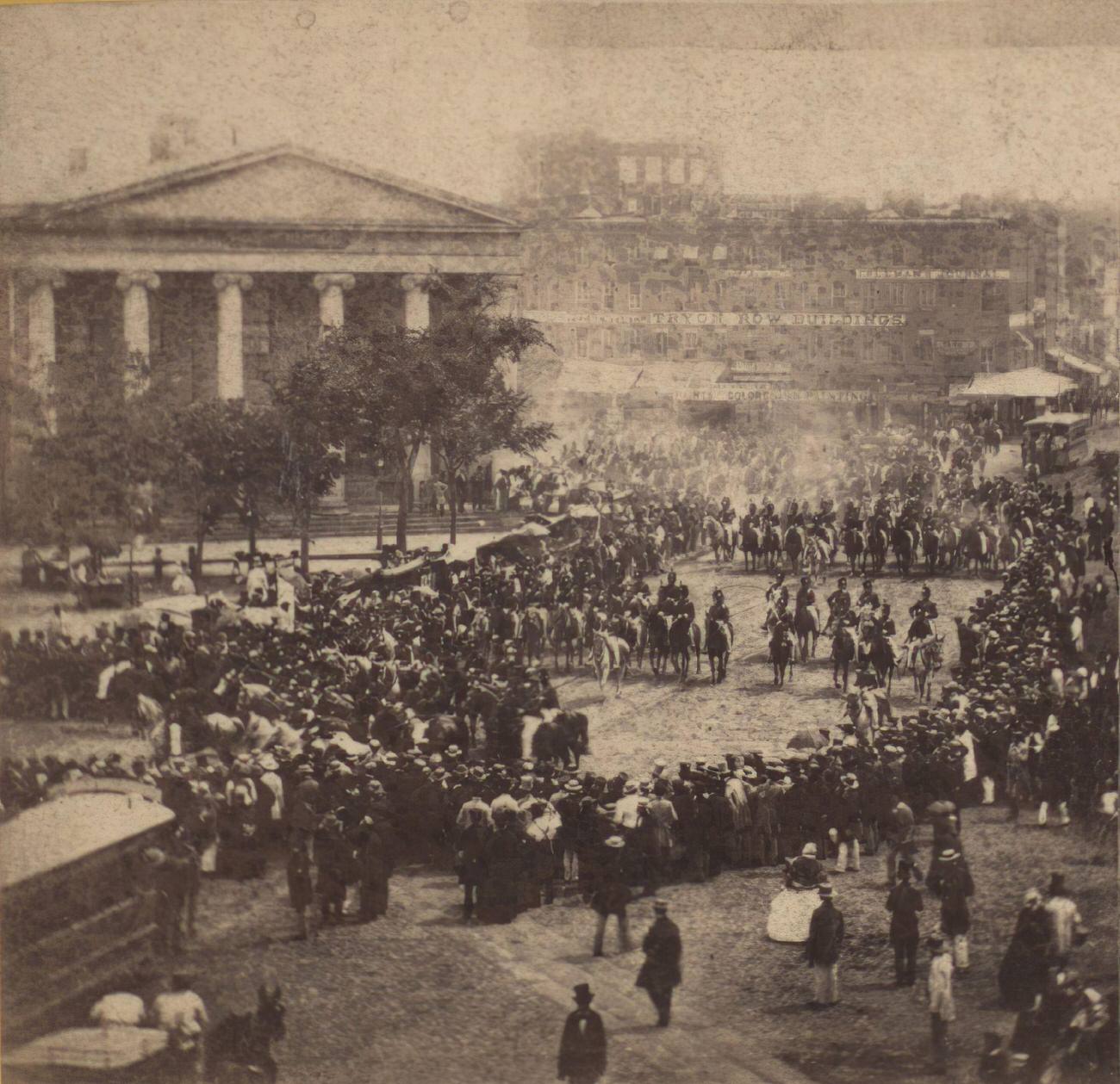 Cavalry Entering The Park From Tyron Row, July 4, 1860