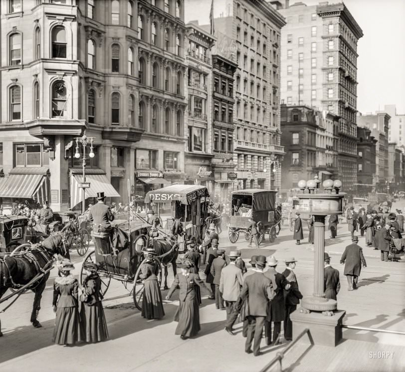 Fifth Avenue And 42Nd Street, New York City, 1908