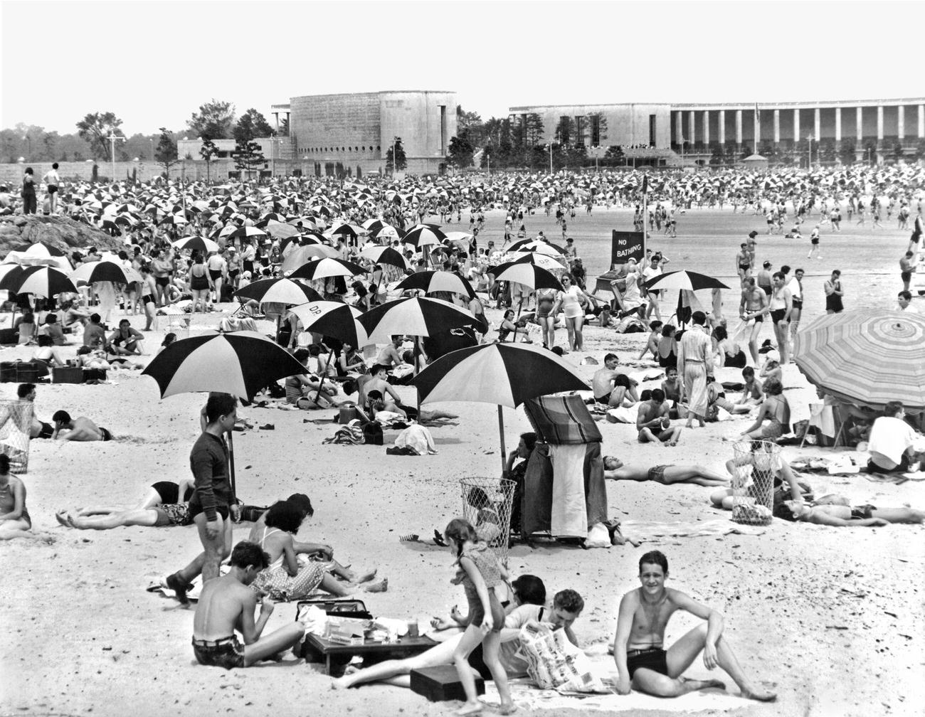 A Warm Day In July At Orchard Beach Near City Island In The Bronx, 1938