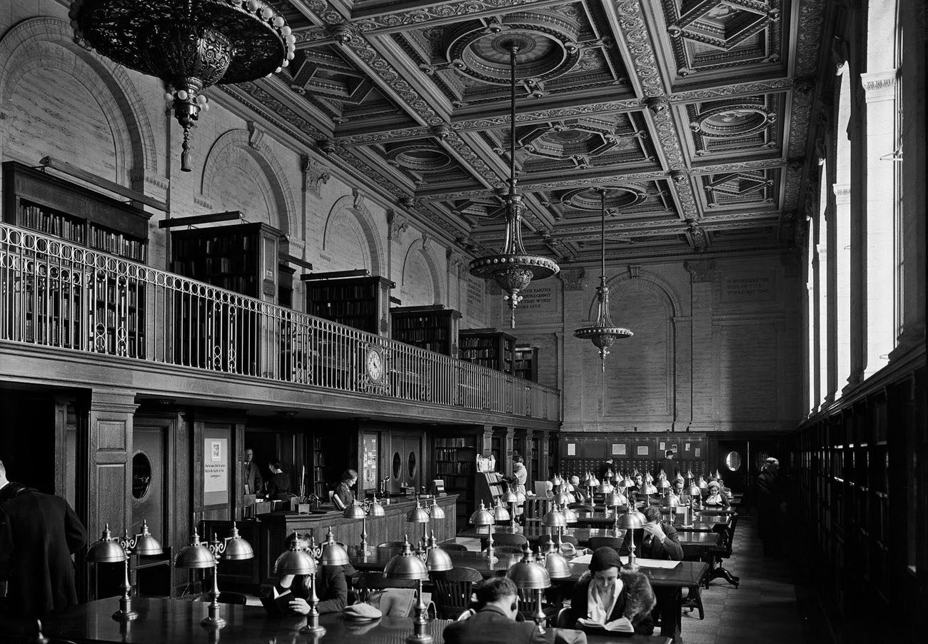 Queensboro Central Library. Main Reading Room.