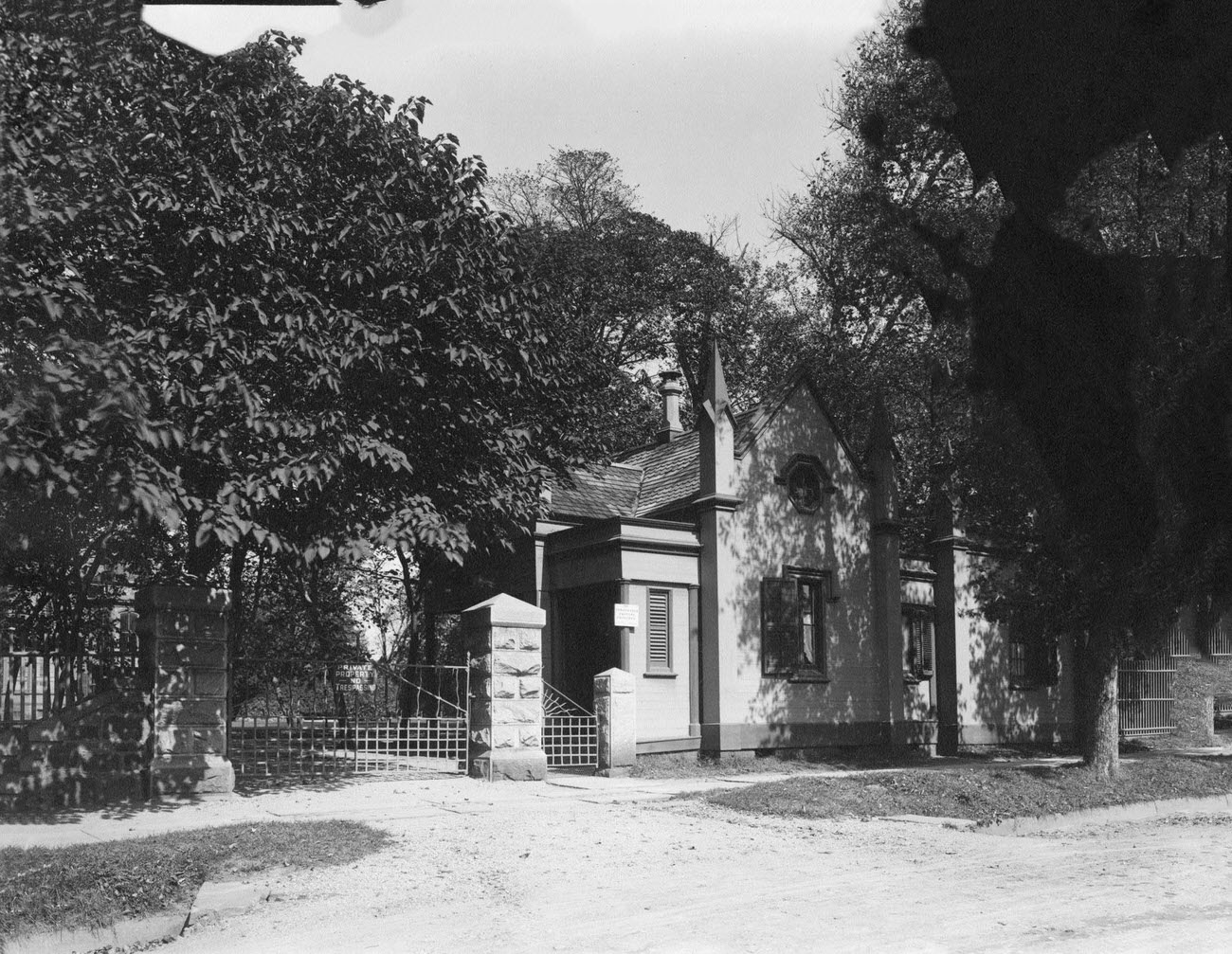 Gatehouse To Wendel House, Staten Island, New York, 1895.