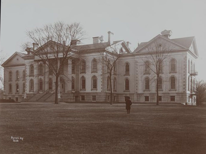 A Large Neo-Classical Building At Sailor'S Snug Harbor, A Facility And Home For Retired Sailors On Staten Island, 1890S
