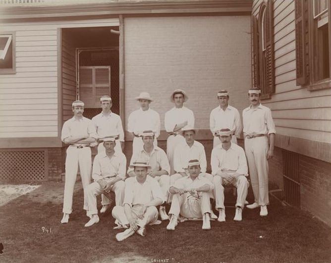 A Cricket Team Portrait At The Livingston Cricket Club, Staten Island, 1895
