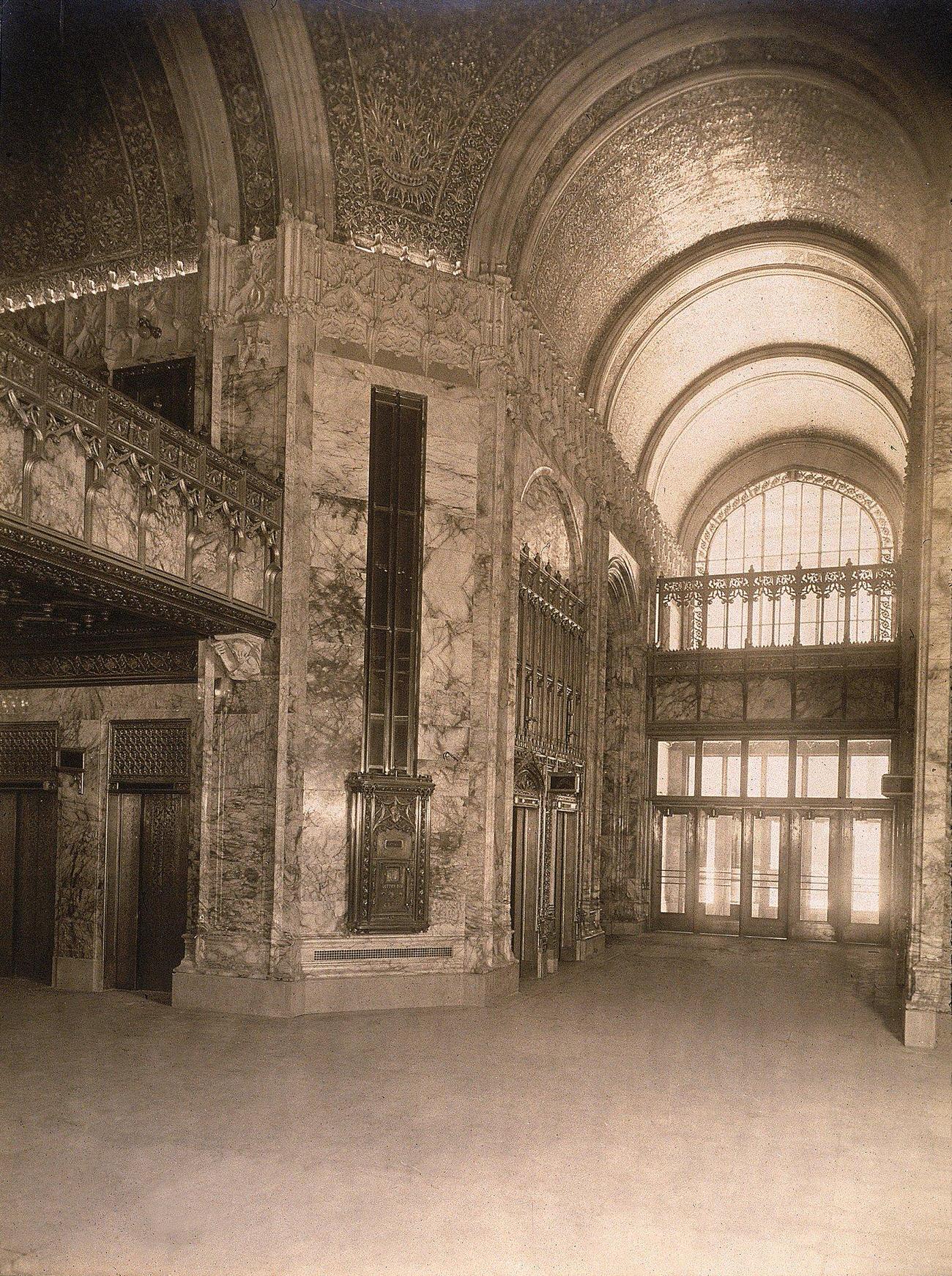 The Ornate Lobby Of The Woolworth Building