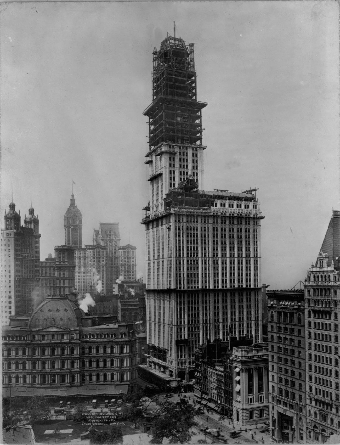 A View Of The Woolworth Building Under Construction, 1913