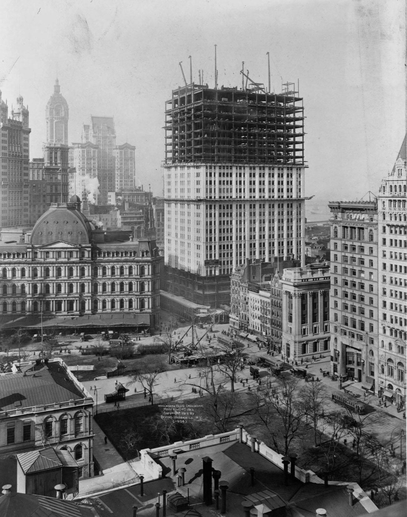 Construction Of The Woolworth Building.