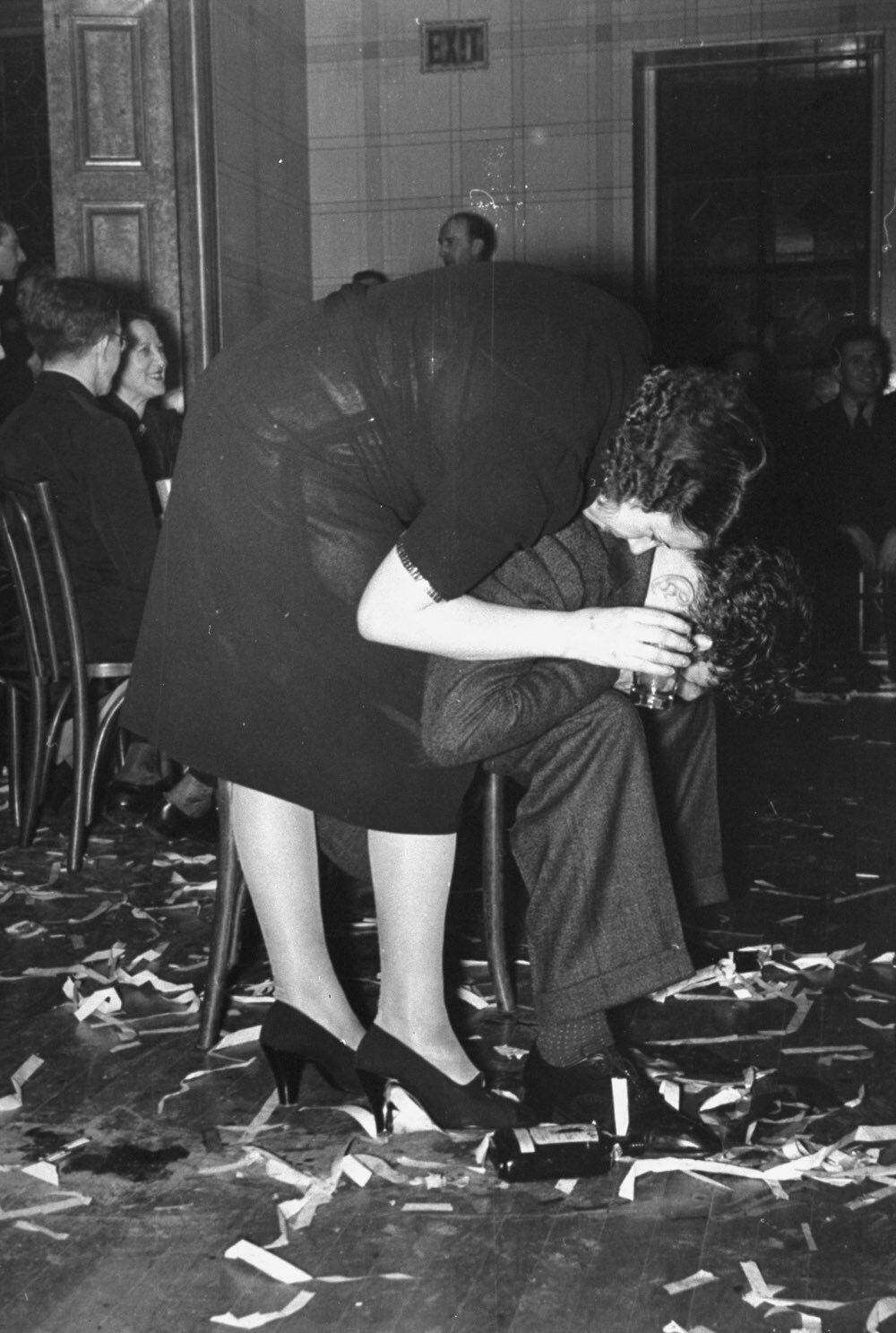 A Couple After Celebrating At The Webster Hall New Year’s Party In New York.
