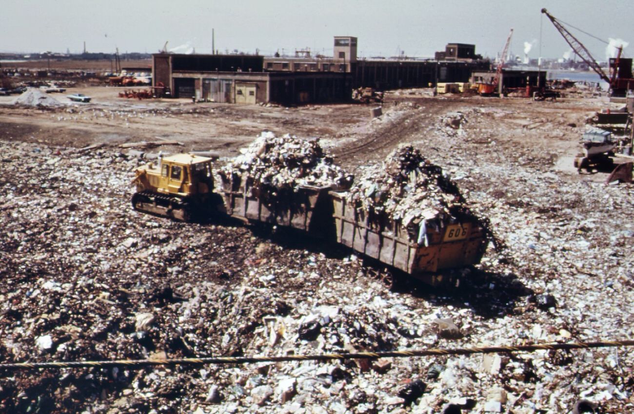 The Landfill At Staten Island Exceeds Its Capacity. Overflow Of Waste Into Surrounding Land And Water Is A Result, 1970S