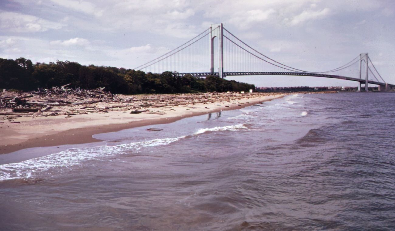 The Verrazano-Narrows Bridge Crosses New York Bay And Connects Staten Island And Brooklyn, 1970S