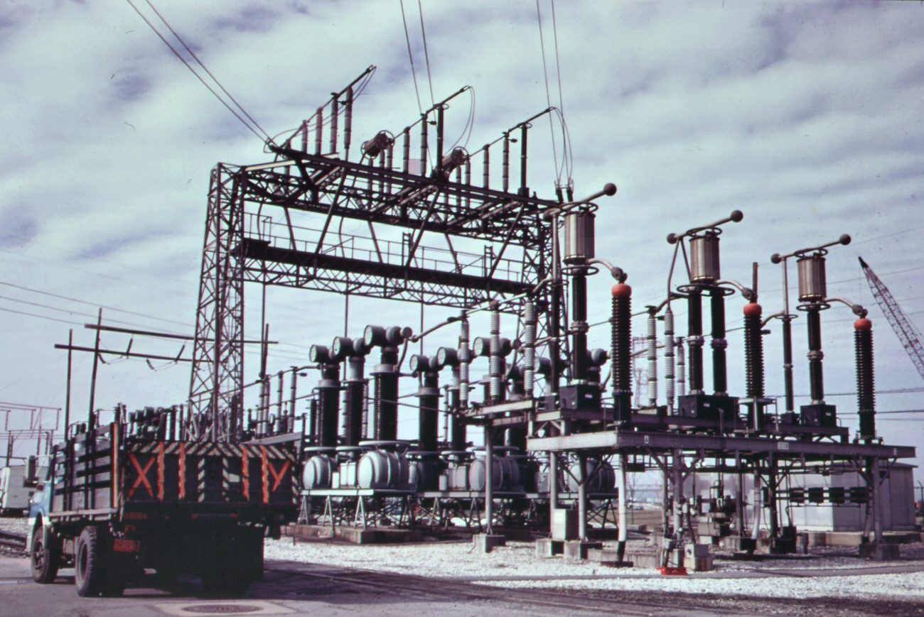 Electric Power Station, Built On Marshland On Staten Island, 1970S