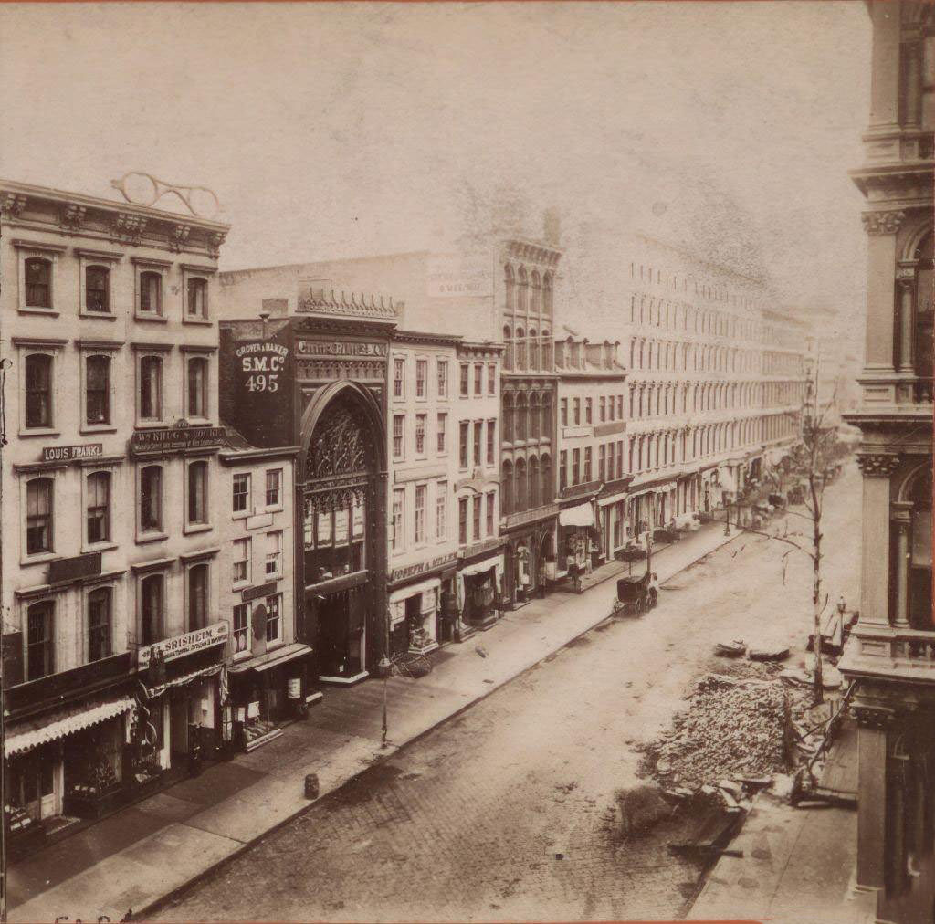 Broadway, From Broome Street, Looking North, Manhattan, 1860