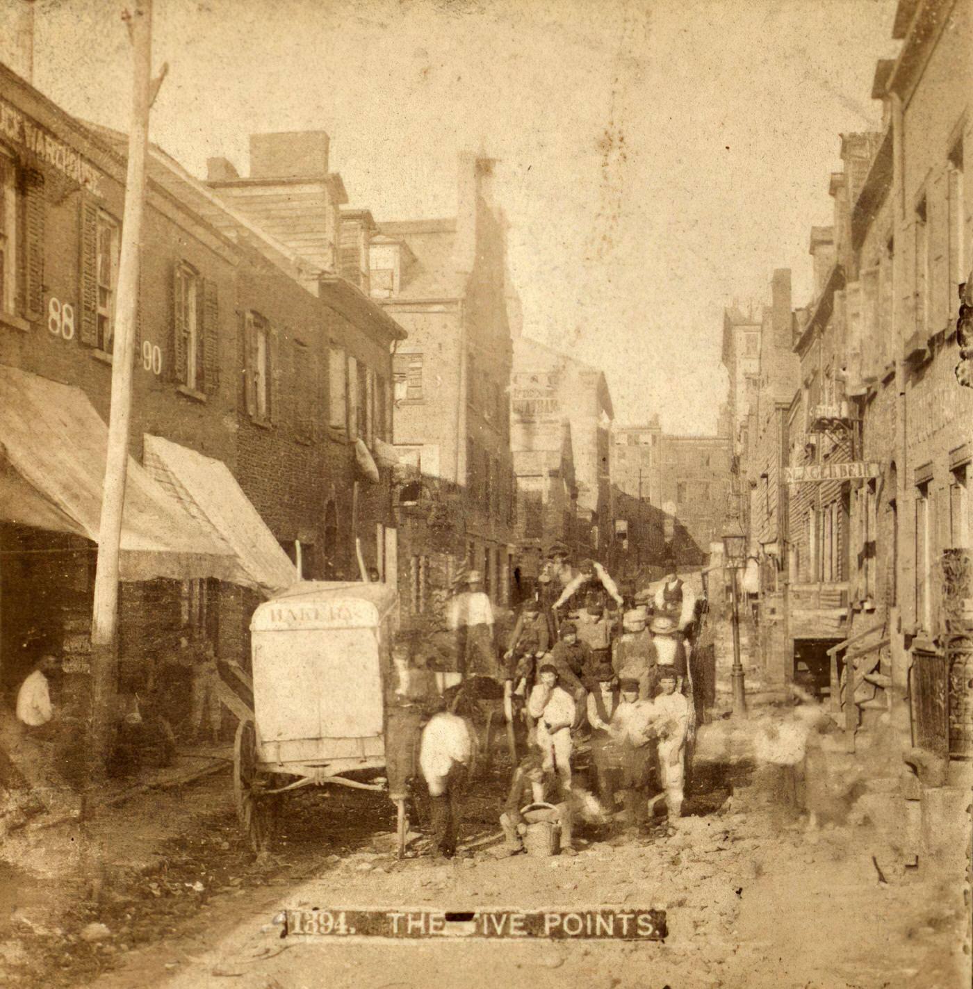 The Five Points, New York, Manhattan, 1865