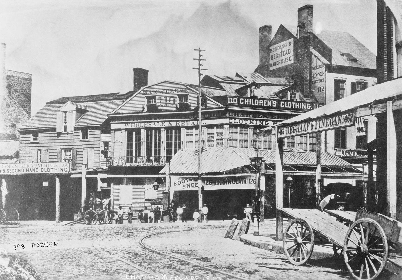 Chatham Square, New York City, 1860S