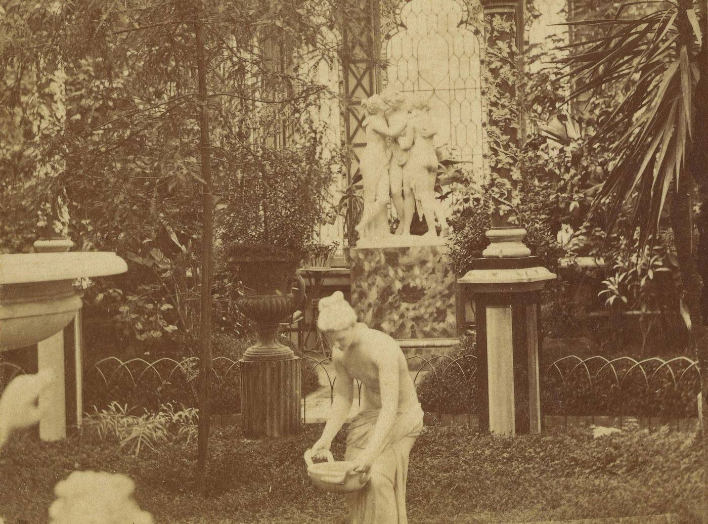 View In A Conservatory, Fifth Avenue, New York, 1860-1880
