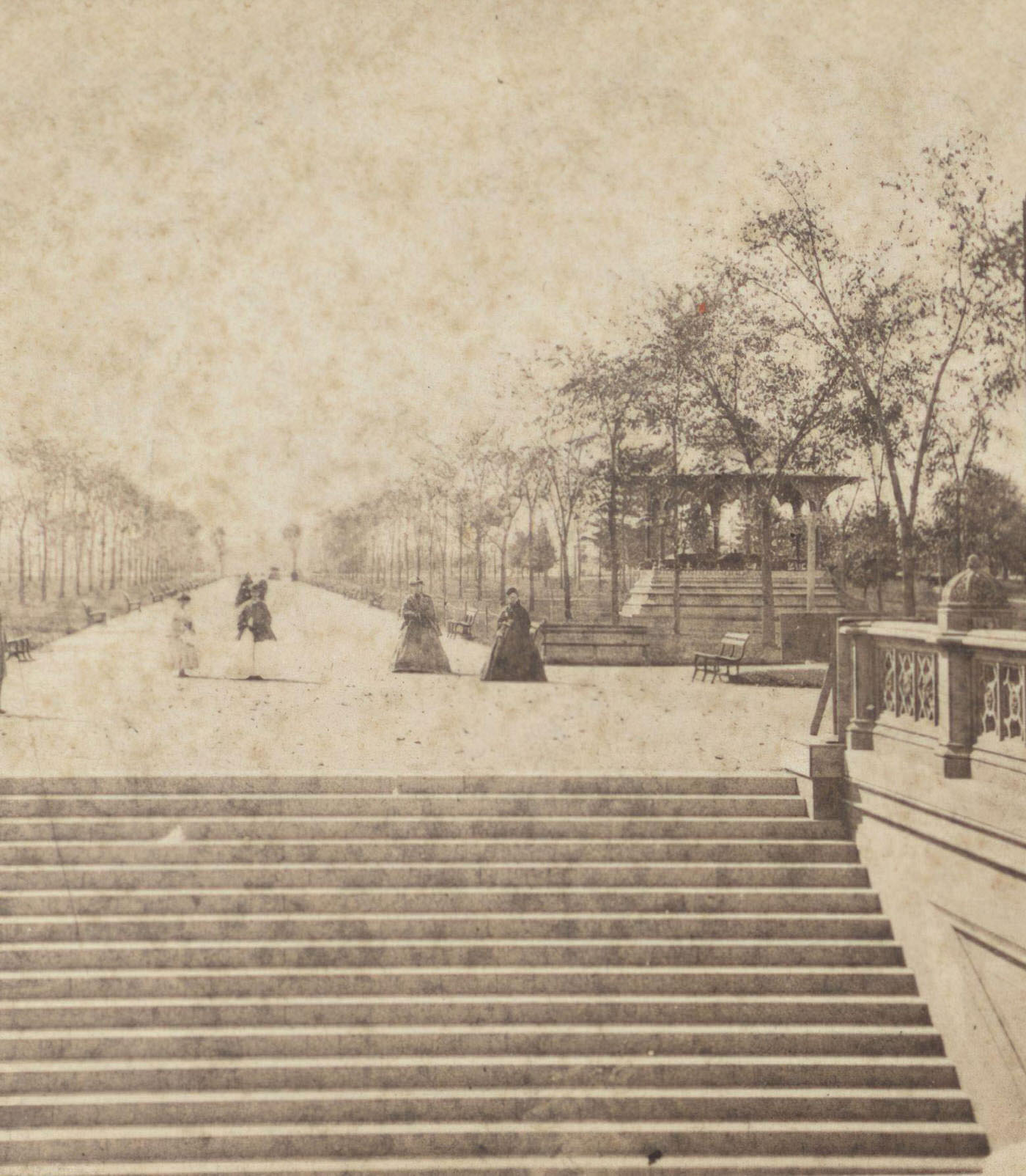 Central Park, The Mall, Manhattan, 1870