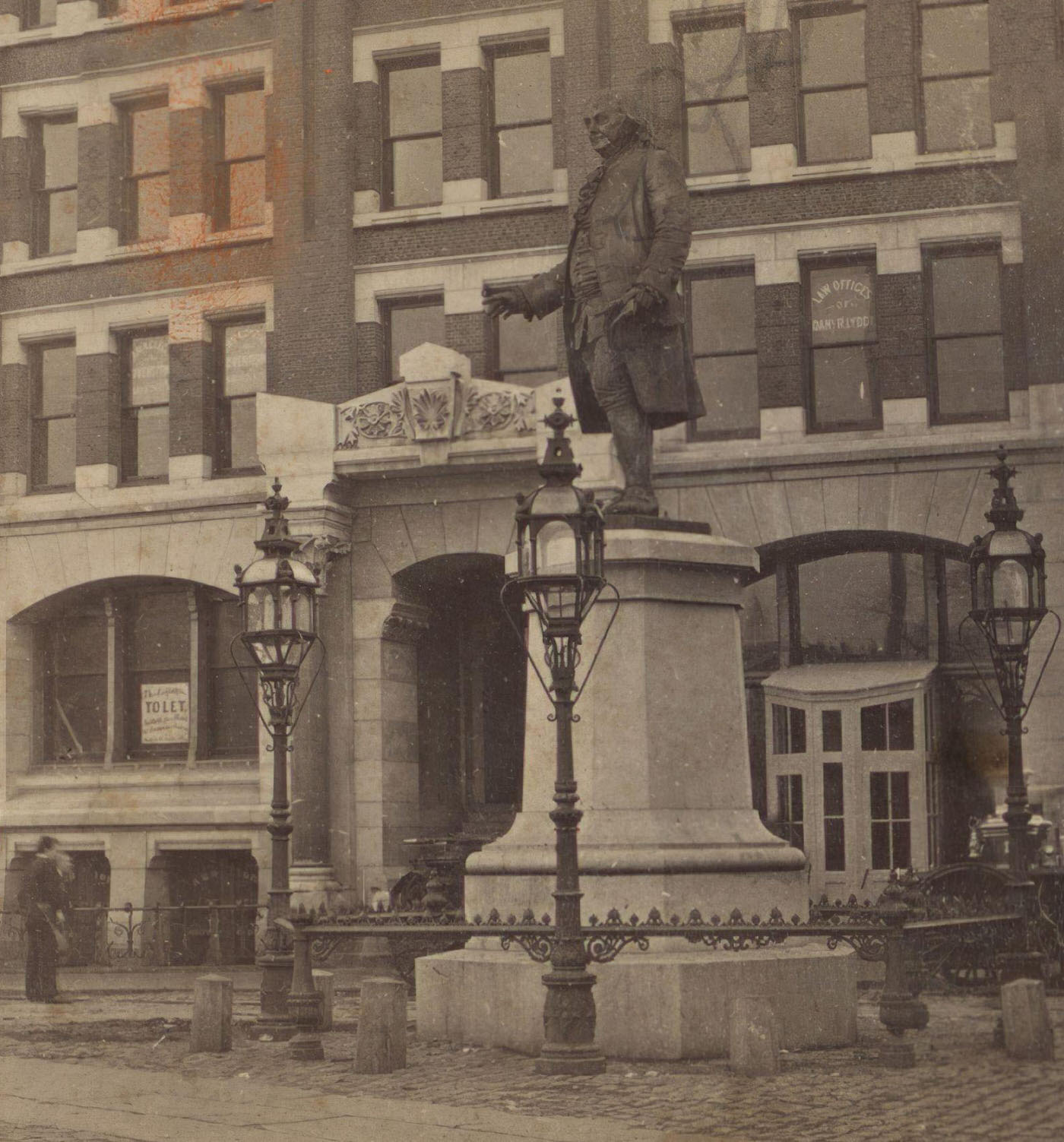 Statue Of Franklin, Manhattan, New York City, 1870S