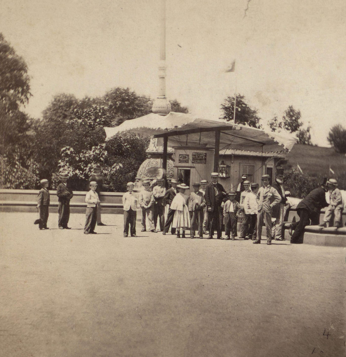 Waiting For The Boats, Central Park, Manhattan, New York City, 1870S