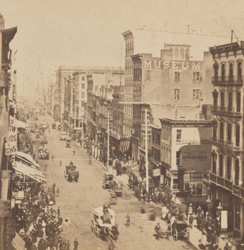 New York City, Broadway From Prince St., Manhattan, 1870S