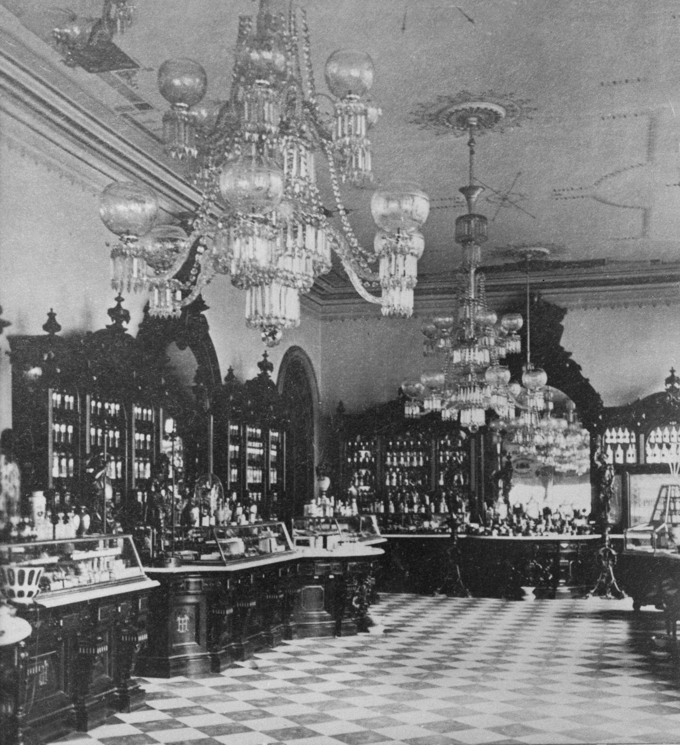 Interior View Of Helmbold'S Drug Store Extending From Broadway To Crosby Street, New York City, 1885