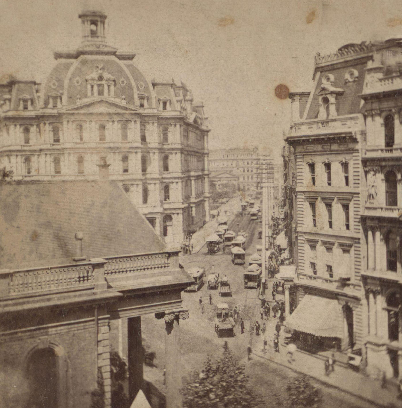 Chatham Street From Broadway, Park Row, Manhattan, New York City, 1880