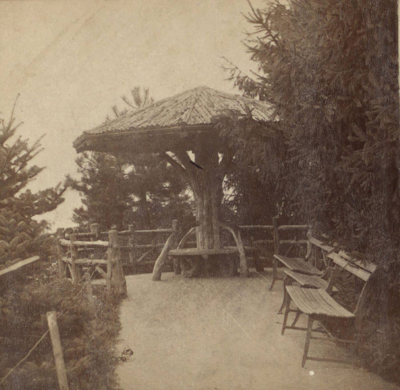 View Of Pathway And Seats, Central Park, Manhattan, New York City, 1890S
