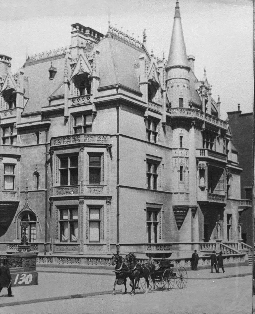 Petit Chateau, Midtown Manhattan: Exterior Of The Vanderbilt Residence At 660 Fifth Avenue, New York City, 1895.