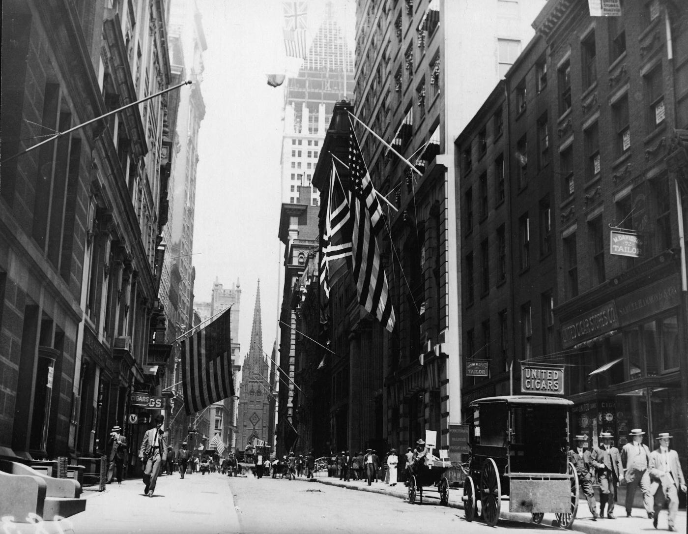 Wall Street, New York City, 1898.