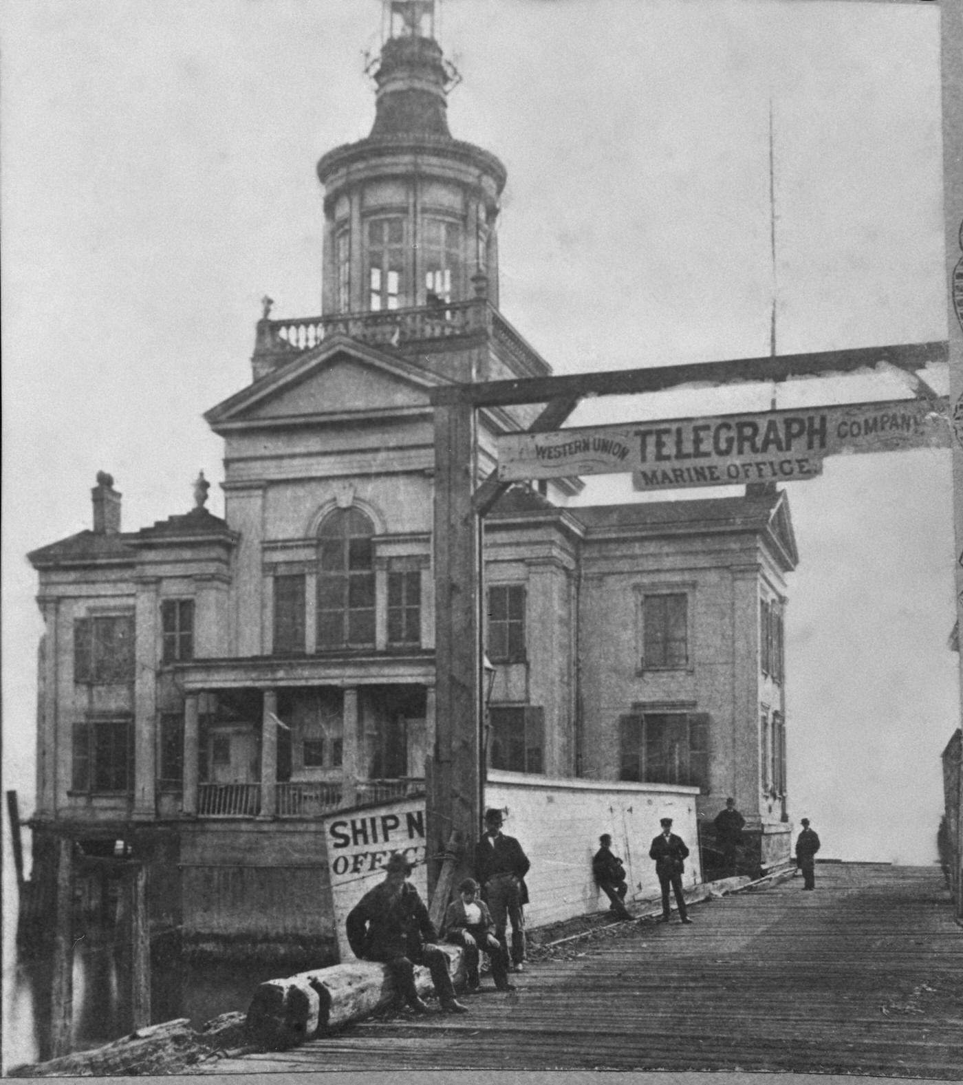 Western Union Telegraph Company'S Marine Office, Battery Park, New York City, 1895.