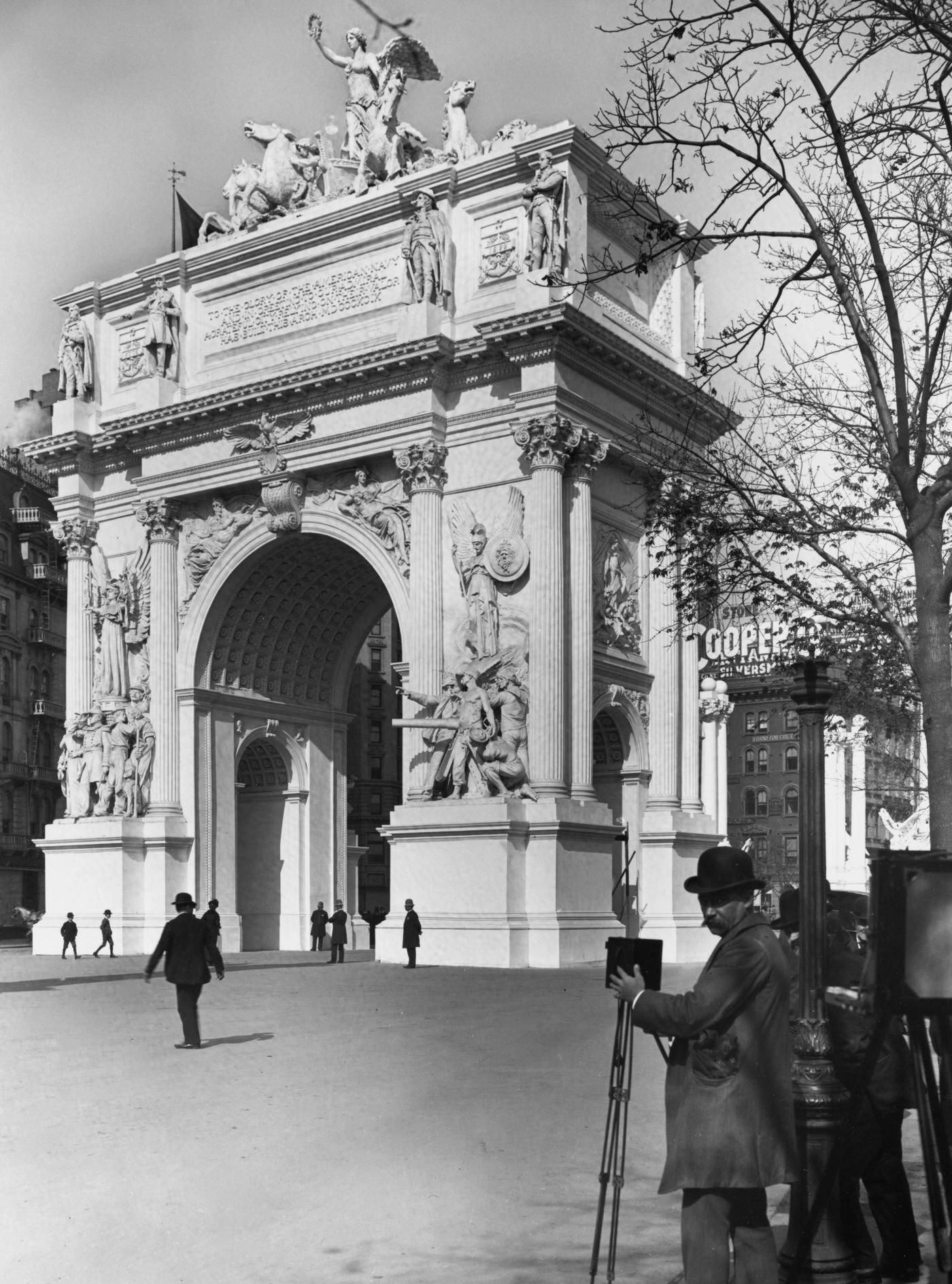 Dewey Arch: Close Up Of The Dewey Arch, Madison Square, New York City, 1899.