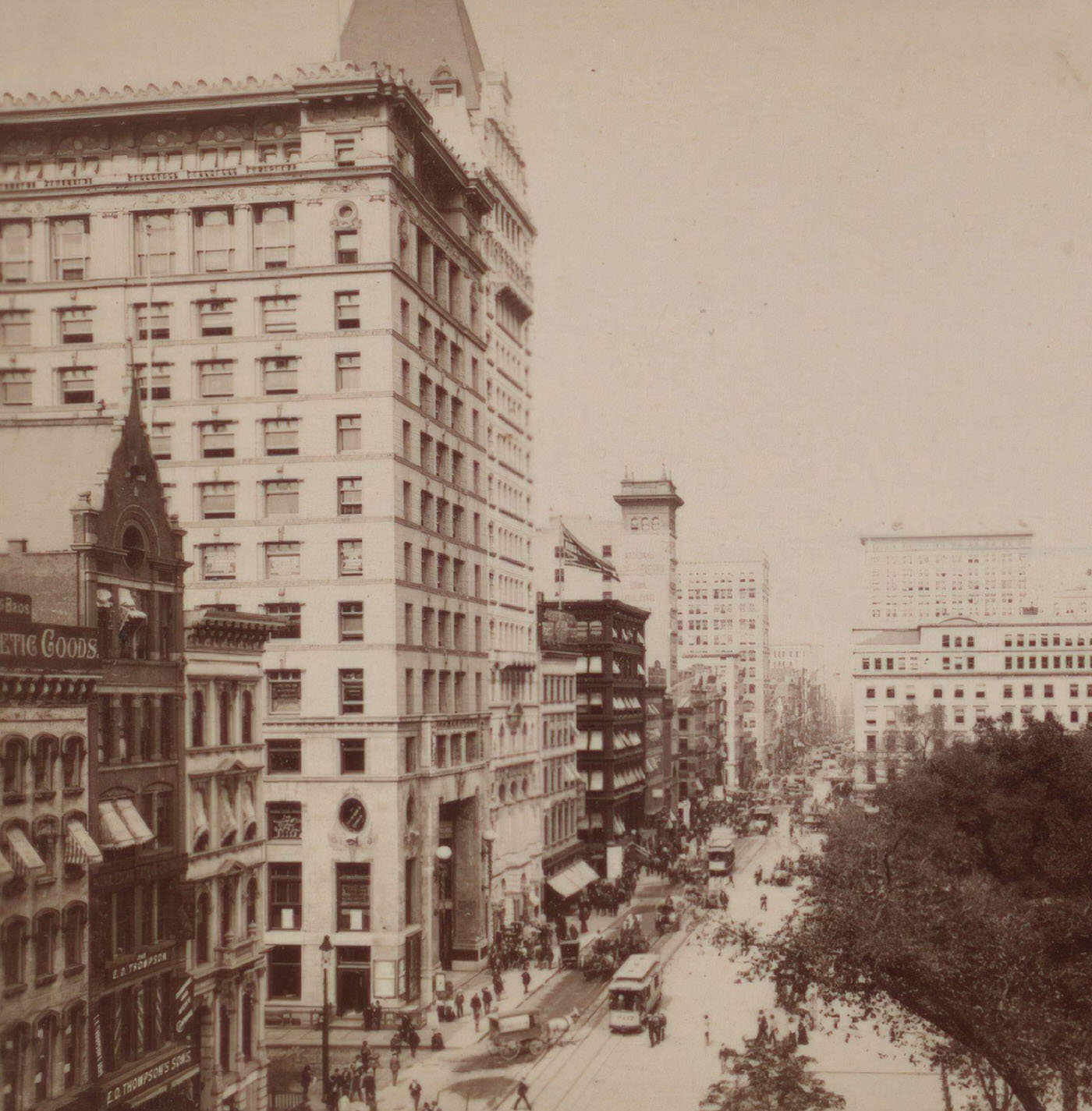 Broadway, The Busy Thoroughfare, Manhattan, New York City, 1894