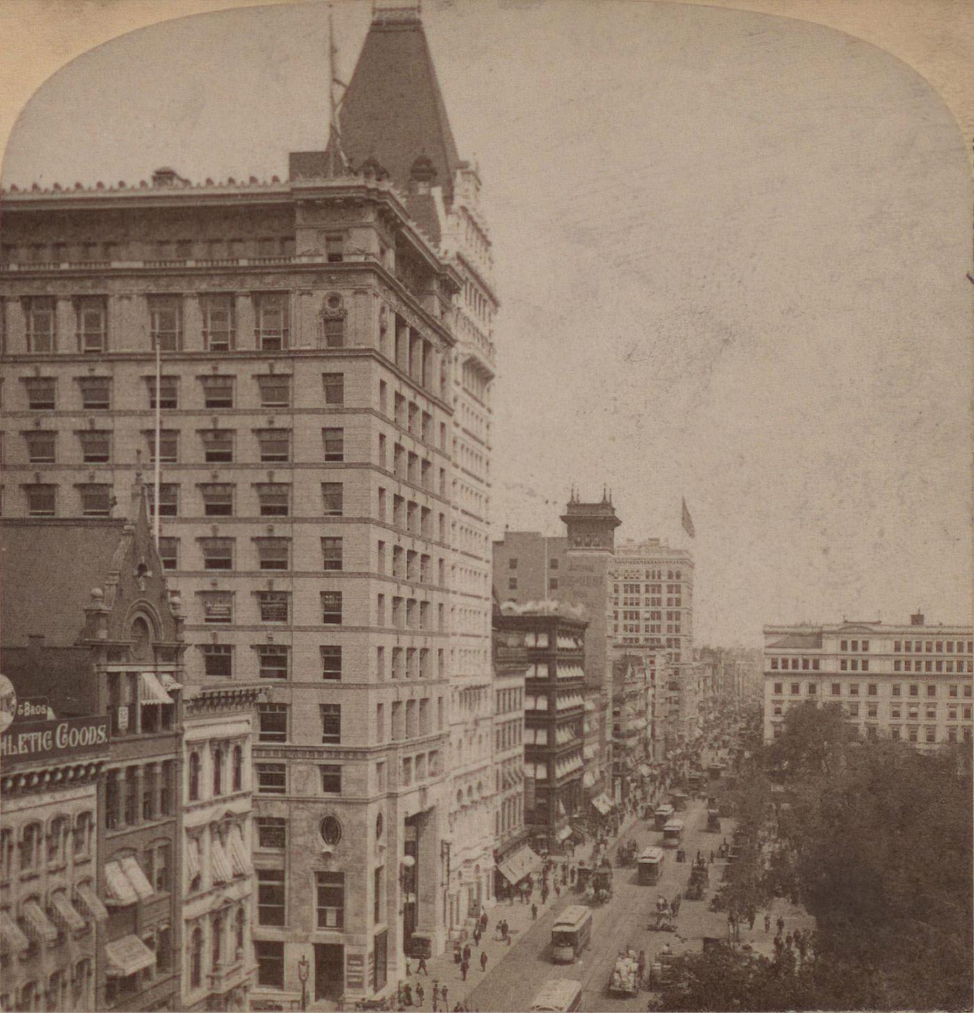 Broadway, The Busy Thoroughfare Of America, Manhattan, New York City, 1896