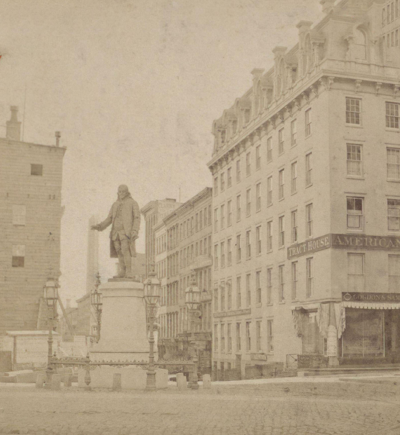 Statue Of Franklin, Manhattan, New York City, 1890S