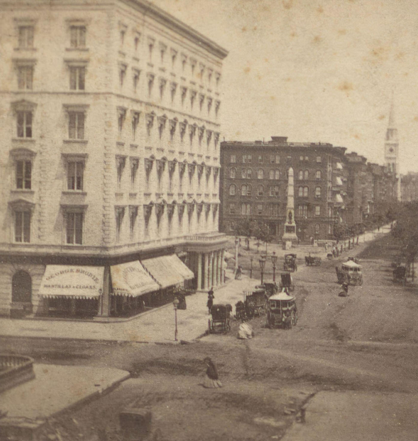 The Fifth Avenue Hotel And The Worth Monument From The Balcony Of St. Germains, Manhattan, New York City, 1890S